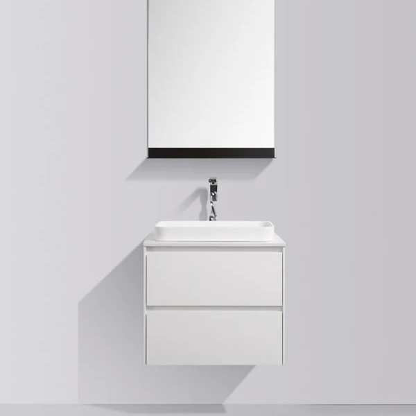 Madrid 600 White Double Drawer Vanity Set
