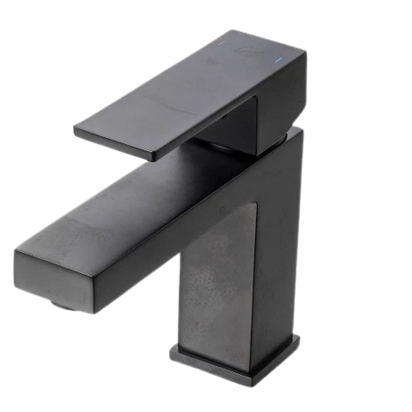 Malta Black Short Basin Mixer-Square