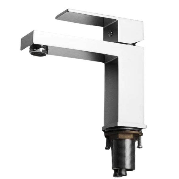 Malta Square Basin Mixer Short-Chrome