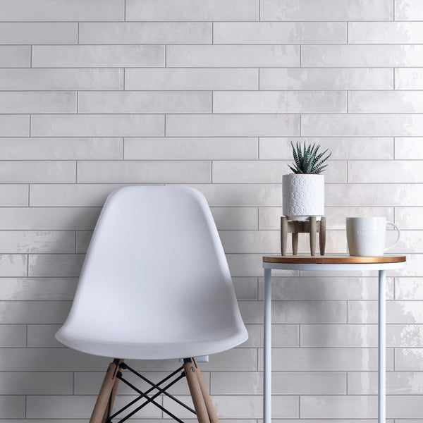 Manacor Subway White Gloss Ceramic 65X400X9mm (1Sqm/Box)