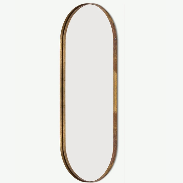 Matte Brass LED Backlit Pill Mirror