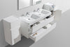Milan 1200 Double White Vanity Set