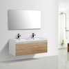 Milan 1200 White Oak Single Draw Vanity Set