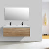 Milan 1200 White Oak Single Draw Vanity Set