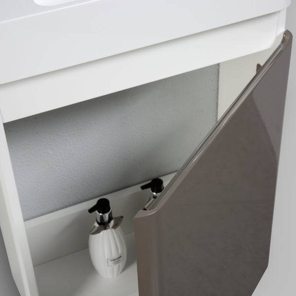 Milan 450 Gloss Grey Vanity Set