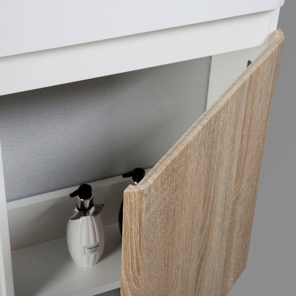 Milan 450 White Oak Vanity Set