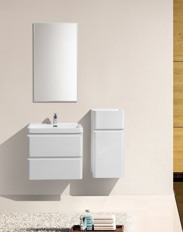 Milan 600 White Double Drawer Vanity Set