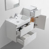 Milan 600 White Double Drawer Vanity Set