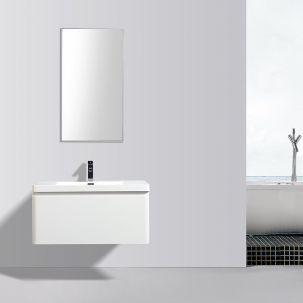 Milan 900 Single White Vanity Set