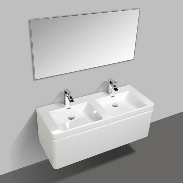 Milan 1200 Single White Vanity Set