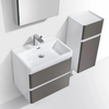 Milan 600 Gloss Grey Double Draw Vanity Set