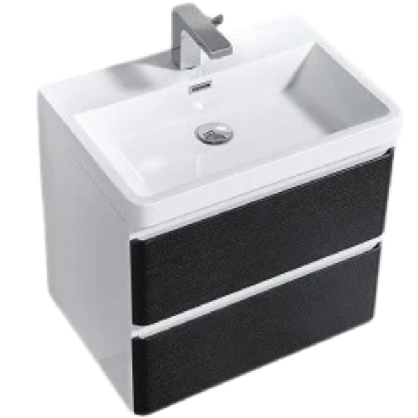 Milan 600 Rustic Black Double Draw Vanity Set