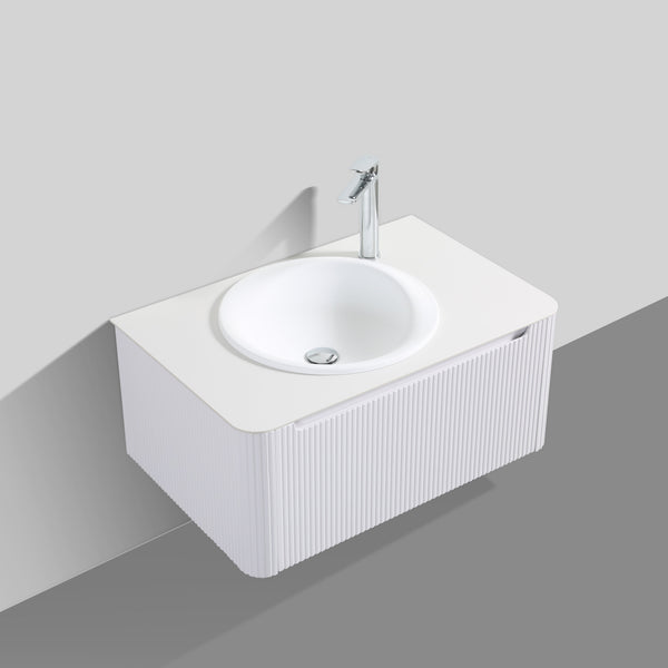 MONZA WAVE 800 WHITE VANITY SET