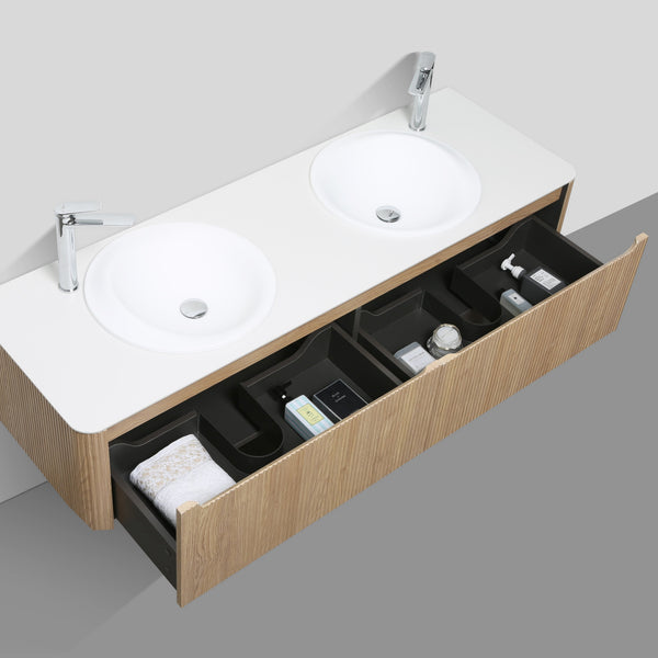 MONZA WAVE 1600 OAK VANITY SET