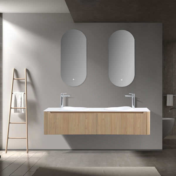 MONZA WAVE 1600 OAK VANITY SET