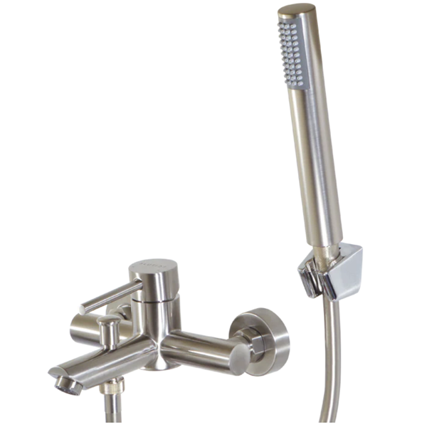 Moon Stainless Steel Bath Mixer Wall Type Short offset