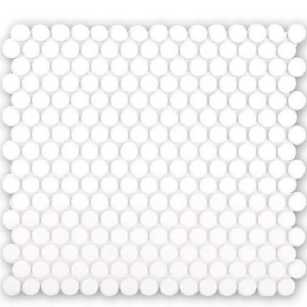 Penny Round White Matt
