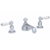 Perrin & Rowe 3 Hole Deck Mounted Basin Mixer White Lever Handles
