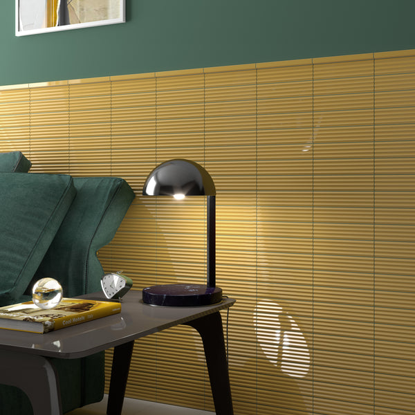 Praia Yellow 50x200x9mm Ceramic Gloss Tiles (0.38sqm/box)