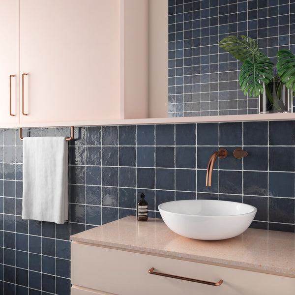 La Riviera Cuadrado Blue Reef 132x132x9mm Ceramic Gloss Tiles 1.00m2/ctn