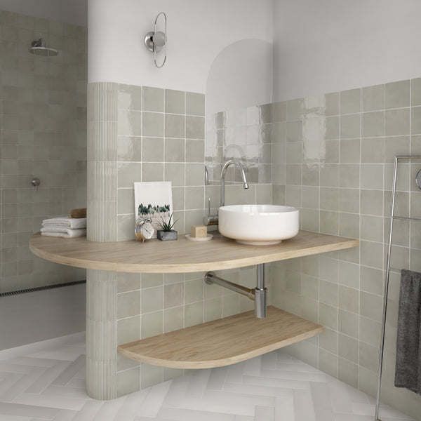 La Riviera Cuadrado Vert 132X132mm Gloss Ceramic (1Sqm/Box)
