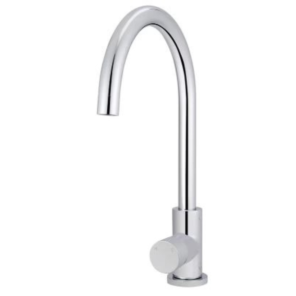 Round Pinless Kitchen Mixer Chrome