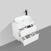 Santorini 600 White Double Drawer Vanity Set