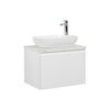 Santorini 600 White Single Drawer Vanity Set