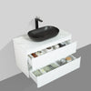 Santorini 900 Black Basin Double Draw Vanity
