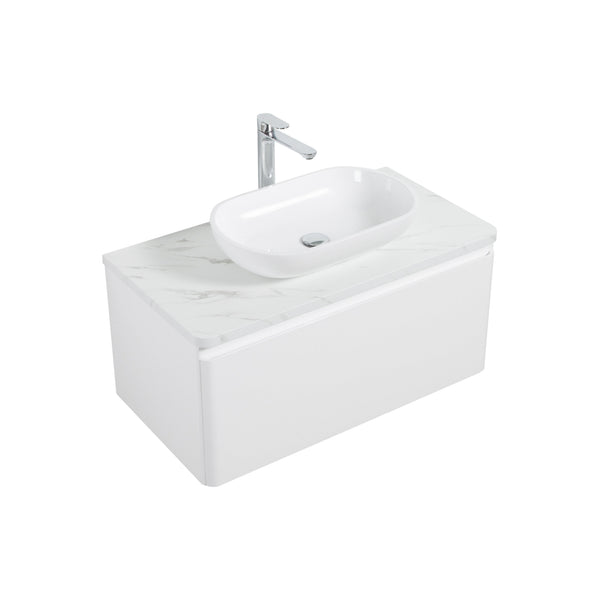 Santorini 900 White Single Draw Vanity Set