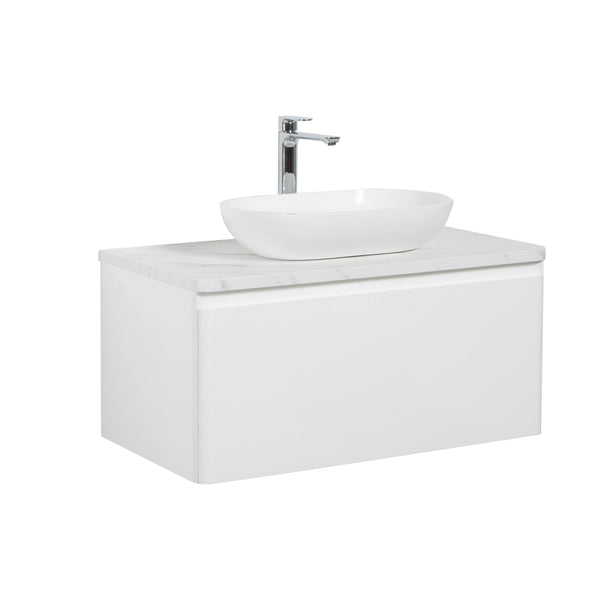 Santorini 900 White Single Draw Vanity Set