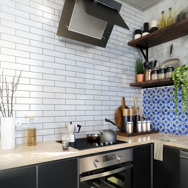 Soho White 60X250X9.5mm Gloss Porcelain (0.48Sqms/Box)