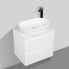 Santorini 600 White Double Drawer Vanity Set