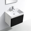 Milan 600Black Single Drawer Vanity Set
