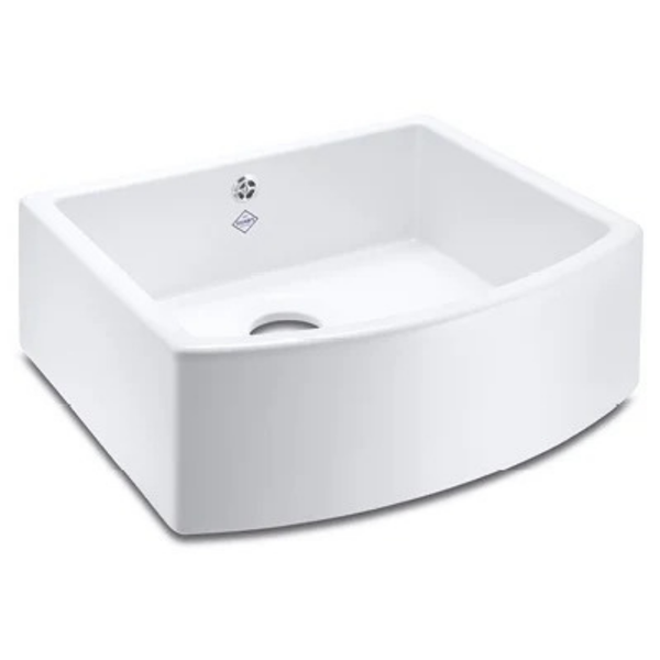 Shaws Waterside 600 White & 3." Strainer W. C.K. Chrome