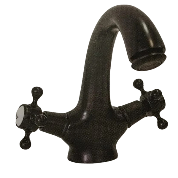 Short Basin Mixer Black 230mm Height