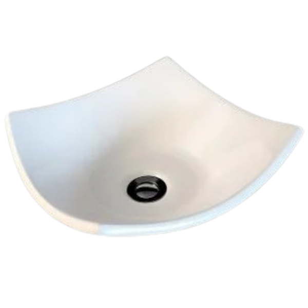 Square Countertop Basin White