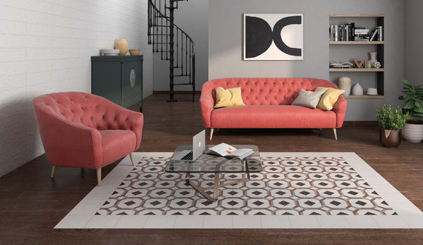 Deco Terrazzo Hofer 223x223x11mm Porcelain Matt Tile (1.00sqm/box)