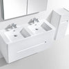 Venice 1200 White Double Draw Vanity Set