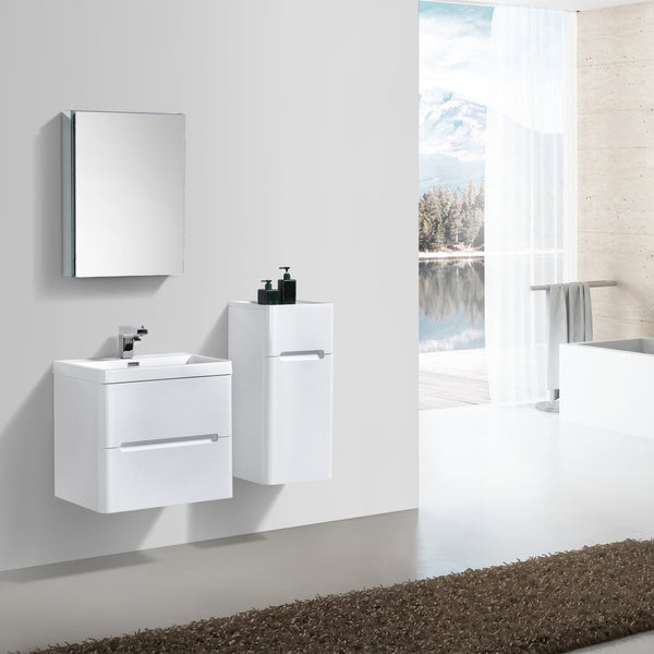 Venice 600 Double White Vanity Set