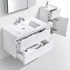 Venice 900 White Double Draw Vanity Set