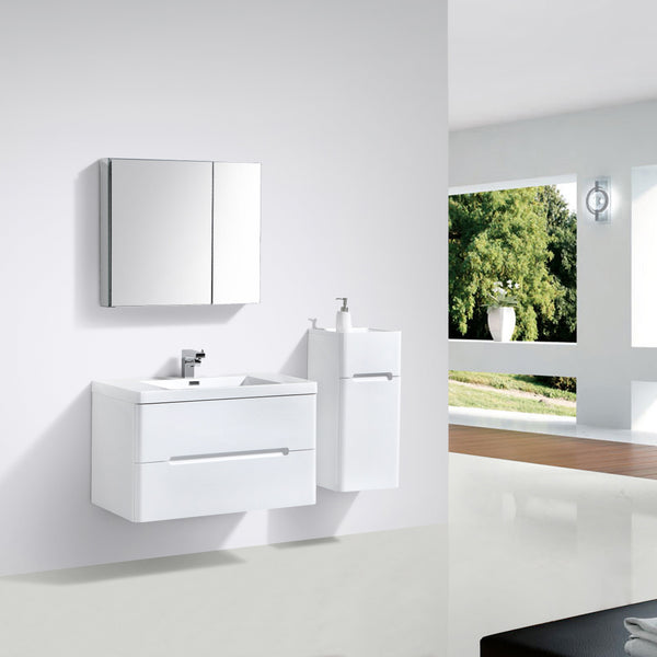 Venice 900 White Double Draw Vanity Set