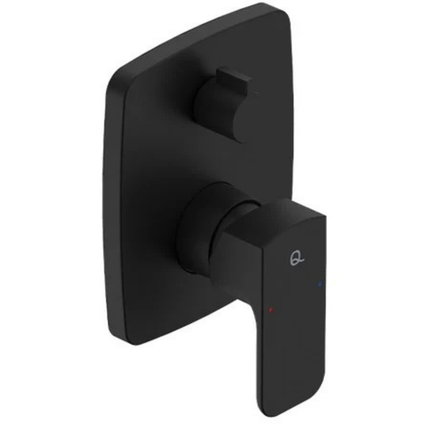 Valour Shower Mixer Concealed Divert BLK