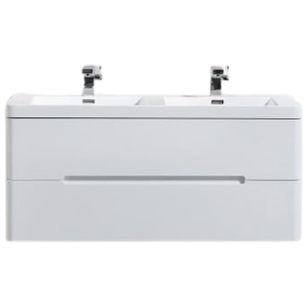 Venice 1200 Rustic Black Double Draw Vanity Set