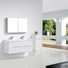 Venice 1200 White Double Draw Vanity Set