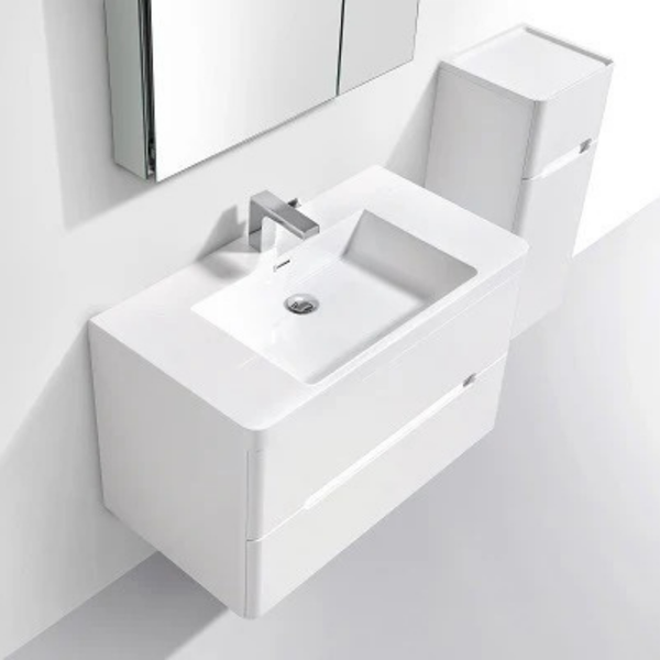 Venice 900 White Double Draw Vanity Set
