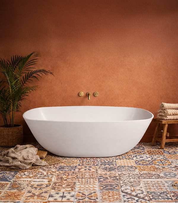 Vivian Freestanding Bath Polished White 1595x730x475 (No Overflow)