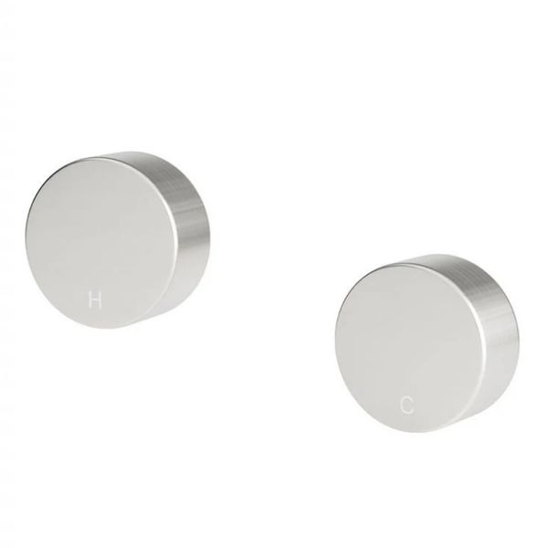 Wall Tap Set Quarter Turn Ceramic Spindle Thermostatic Tap Brushed Nickel