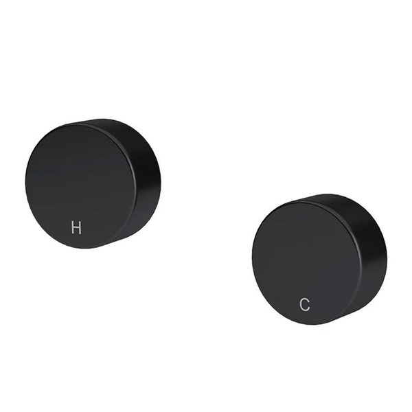 Wall Tap Set Quarter Turn Ceramic Spindle Thermostatic Tap Matt Black