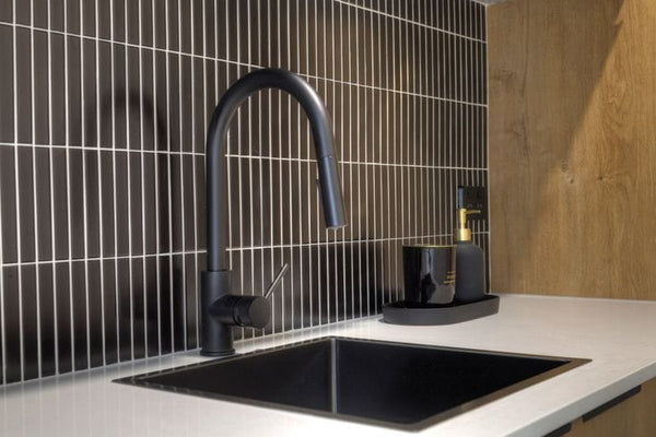 Salt Rock Marquina Stripe Mosaic Marble 305x305mm (7 Shts/sqm)